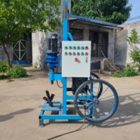Machine de forage de puits d'eau télescopique télécommandée portable de 80 m, électrique 220 V, perceuse de forage électrique