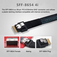 Ltraport límline SFF-8654 8i 74pin a SFF-8611 38Pen able