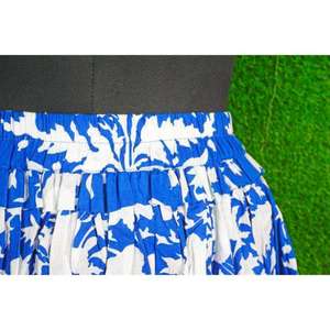 Elegante Falda Azul para Mujer, Ligera, de Algodón Indio, Estampada a Mano por Expertos Artesanos, Hecha a Mano, Talla Personalizada, Precio al por Mayor - Product Image 3