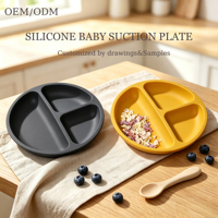 Bol pour bébé écologique, produits pour bébés les plus vendus, assiette et cuillère d'alimentation pour fruits et aliments, ventouse en silicone