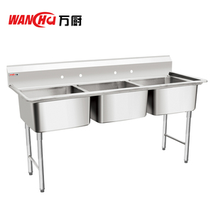 Évier de <span class=keywords><strong>cuisine</strong></span> double personnalisé de style américain du Venezuela avec égouttoir <span class=keywords><strong>pour</strong></span> usine de meubles de table d'évier de <span class=keywords><strong>cuisine</strong></span> de restaurant - Product Image 5