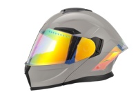 Casque de moto de haute qualité Certification DOT Logo personnalisé Double visière Matériau ABS Casque de moto à rabat