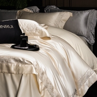 Parures de lit de luxe 60S 100% Lyocell, ensemble de draps 4 pièces, doux, frais, respirant, écologique, pour la maison, l'hôtel, vente en gros, sur mesure