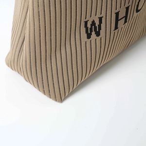 Vertical Stripe Letter Knit Tote Bag Summer Fashion Women Shoulder Bag European Style Knitted Handbag <b>Beach</b> Bag - Product Image 2