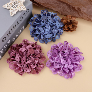 Piezas de arte florales de camelia hechas a mano, corsage de tela de malla calada de 10 cm para accesorios para el cabello y decoraciones de ropa. - Product Image 2
