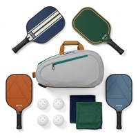 Set Pickleball Keluarga AVYA USAPA Approved T700 Serat Karbon Mentah Navy Luxe 4 Buah, Tebal 13mm, Sarang Lebah Polipropilena Kepadatan Tinggi