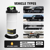Pompe de changement d'extracteur d'huile manuel et pneumatique de 5.3L 7.5L pour l'évacuation sous vide de fluides automobiles