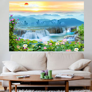 カスタムウォール壁画壁紙山滝自然風景写真壁画背景幕家の装飾用 - Product Image 3