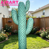 Ballon gonflable en forme de tube de cactus vert, taille sur mesure