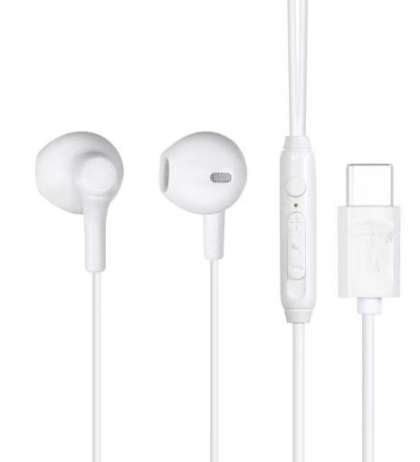 2024 High Quality Nylon PVC USB-C Wired Earphones with Microphone for iPhone 15 1.2m Length Fast Charging