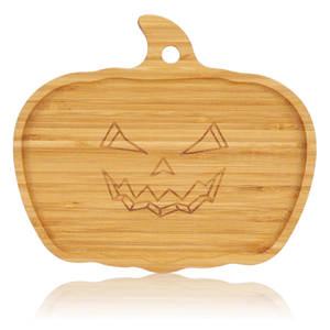 Planche à découper en bambou pour Halloween, écologique, avec gravure de citrouille Jack <span class=keywords><strong>O</strong></span>'Lantern, idéale pour servir en cuisine - Product Image 1