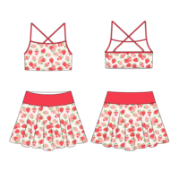 Maillots de bain pour enfants en tissus recyclables personnalisés Petite fille pour bébé Maillot de bain Vêtements de bain Filles Bikini