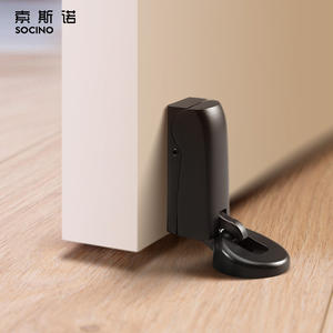 Fermaporta Idraulico Nero dal Design Moderno in Lega di Zinco, Installazione a Incasso per Porte in Legno, per Hotel, con Smorzamento in Acciaio Inossidabile - Product Image 2