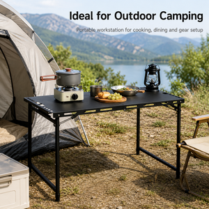 Nouvelle arrivée, table pliante tactique de camping en plein air, portable, 4 cylindres, hauteur réglable, tige hydraulique - Product Image 5