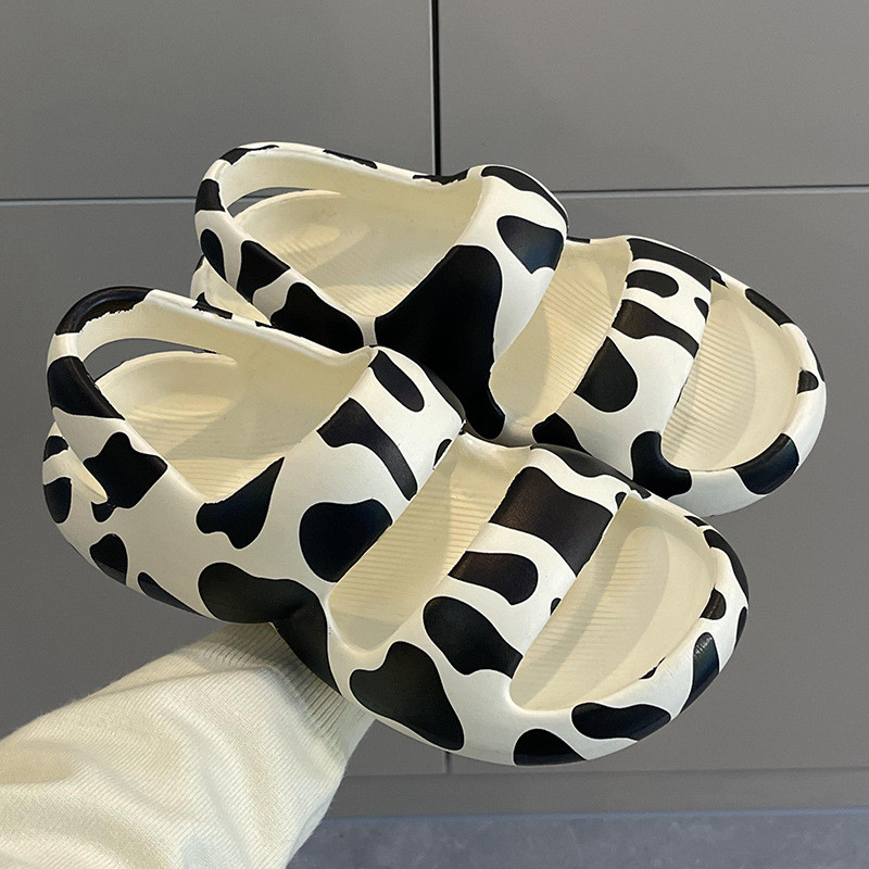 EVA Slippers Sandals Women Summer Cute Cartoon Cow Sandals Shoes Girls