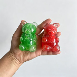 Juguete Sensorial ASMR Transparente de Vaselina, Smoothie Slush, Polvo Dorado, Oso Blandito Moldeable, Sin Rebote, <span class=keywords><strong>para</strong></span> Jugar con los Dedos y Aliviar el Estrés - Product Image 5
