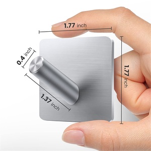 Exclusive <b>Iron</b> Adhesive Hooks <b>Nail</b>-Free for Clothes Hats Bags-Wall Mounted Reusable Flexible Design - Product Image 4