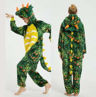 Pyjama une pièce dinosaure pour hommes et femmes - Violet, Petit Dragon de Feu, Dragon Noir, Dragon Blanc - Vêtements d'intérieur Anime