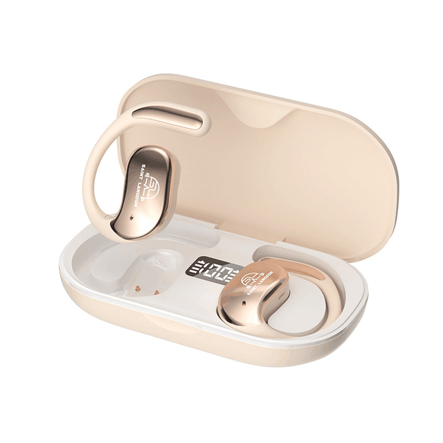 Over-ear Headphones Led Display Bluetooth Bone Conduction Headphones Smart Call Noise Sweatproof Waterproof Earbuds