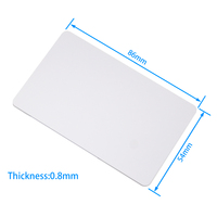 Tarjeta de PVC Blanca Personalizada sin Contacto RFID 125kHz para Control de Acceso TK4100, 85.5x54mm, Impermeable, Color Blanco