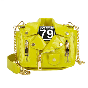 Bolso de piel sintética con forma de chaqueta para mujer, bandolera de hombro con cadena, ropa personalizada, pequeño, cuadrado - Product Image 6