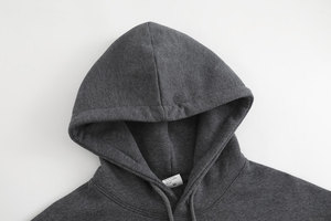 米国倉庫製造業者カスタムコットンブランクフリースプルオーバーオーバーサイズユニセックス男女兼用ドローストリング付きパーカー - Product Image 4