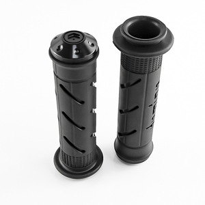 Poignées de guidon de moto Qiangye en caoutchouc noir, antidérapantes, absorbant les chocs, résistantes à l'usure, protection du guidon - Product Image 1