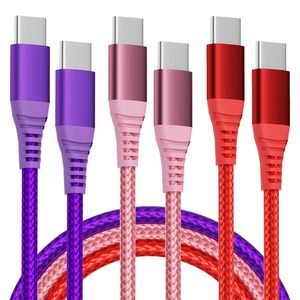 Productos de Moda, Cable Tipo <span class=keywords><strong>C</strong></span> a Tipo <span class=keywords><strong>C</strong></span> de 3 pies, 6 pies y 10 pies con Servicio Personalizado, Cable de Datos Trenzado de Nailon con Carga Rápida PD de 100 <span class=keywords><strong>W</strong></span> - Product Image 2