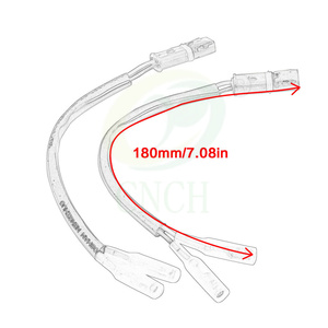 2 Pin fişler tel adaptörleri dönüş sinyalleri göstergesi BMW motosiklet için Bullet konnektörler kablo - Product Image 2