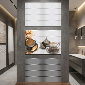 Carrelage mural en céramique à texture marbrée mate, finition brillante, résistant aux acides, taille 300x450mm, idéal pour l'intérieur de la cuisine, marbre - Product Image 1