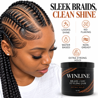 Gel Coiffant 16oz Gel Tressage Effet Brillant Transparent pour Locs, Twists et Contrôle des Bords à Base d'Eau Marque Privée OEM/ODM