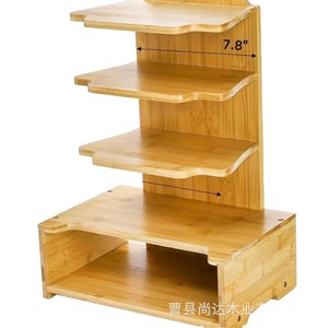 Wooden multi-tiered tabletop skincare product storage <b>rack</b>, bathroom countertop storage <b>rack</b>, household <b>kitchen</b> condiment - Product Image 2