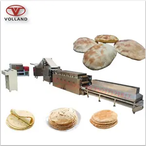 Máquina de pão de pão árabe/roti capati, linha de produção de pão árabe