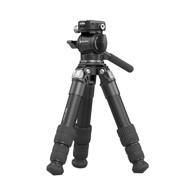 For SmallRig Compact Carbon Fiber Tabletop Tripod Kit 17\" Mini Desktop Video Head High Load-Bearing Built-in QR Plate Max Load