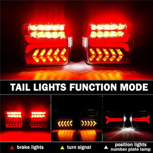 Feu <span class=keywords><strong>arrière</strong></span> <span class=keywords><strong>sans</strong></span> <span class=keywords><strong>fil</strong></span> pour camion, feu de freinage LED avec aimant, feu <span class=keywords><strong>arrière</strong></span> bicolore rouge et jaune - Product Image 2