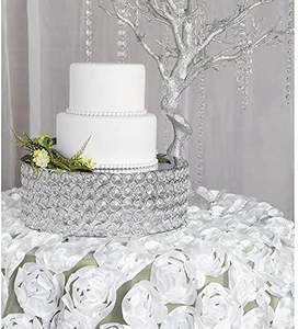 Toptan fabrika fiyat Metal + kristal boncuklar altın düğün pastası standı D300mm * H120mm CE & Rohs sertifikalı - Product Image 4