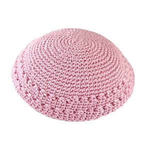 Kippa rose pour hommes et enfants, toutes tailles, faite à la main, en <span class=keywords><strong>DMC</strong></span>, avec motif brodé, bon marché - Product Image 1