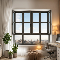 Ventanas y Puertas Corredizas Antirrobo e Impermeables para Casa, Vidrio Templado Horizontal, Ventanas Corredizas de Aluminio Resistentes a Huracanes