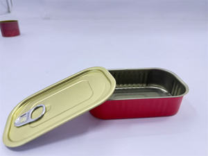 Boîtes métalliques rectangulaires en fer blanc <span class=keywords><strong>pour</strong></span> l'emballage de fruits de mer transformés <span class=keywords><strong>pour</strong></span> sandwichs Pizzas Snacks Aliments en conserve Sardines Saumon <span class=keywords><strong>Thon</strong></span> - Product Image 2