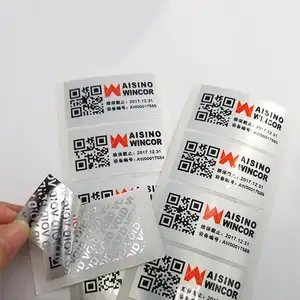 China Supplier Waterproof Paper Epoxy Resin Qr Codes Removable Label Sticker