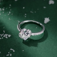 Yimi Valentijnsdag 925 Sterling Zilver Volledig Zirkoon Hart Cadeau Ringen Fijne Sieraden Damesringen