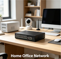 PoE-Switch mit 8 Ports und 1 Uplink, 2 SFP-Steckplätze, Power-over-Ethernet-Netzwerk-Switch für CCTV-Systeme
