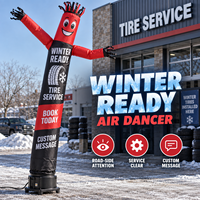 Ballon publicitaire gonflable Air Dancer pour service de pneus d'hiver en gros, pour une visibilité routière optimale, réservez aujourd'hui, affichage de message personnalisé