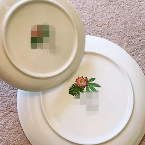 Ensembles de vaisselle de cuisine en porcelaine royale avec motif de feuilles vertes en céramique Ensembles de vaisselle Bol de la forêt tropicale Assiettes Spoondinner Sets - Product Image 4