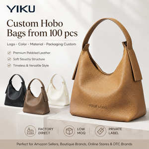 Bolso <span class=keywords><strong>de</strong></span> Mano <span class=keywords><strong>de</strong></span> Cuero Auténtico con Logotipo Personalizado YIKU, Bolso <span class=keywords><strong>de</strong></span> Mensajero <span class=keywords><strong>de</strong></span> Cuero Genuino con Patrón Lichee Vintage <span class=keywords><strong>de</strong></span> Alta Gama para Mujer - Product Image 1
