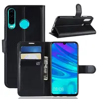 Plain Litchi pattern case Leather cover for Huawei P30 pro P20 lite Honor 9X Nova 5 Y3 Y5 Y6 Y7 Y9 2019 pouches cases