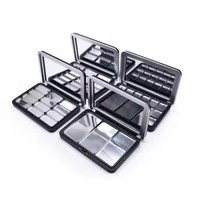 Emballage de fard à paupières carré en gros, emballage personnalisé de palette de fard à paupières, palette de fard à paupières vide, conteneur magnétique pour maquillage