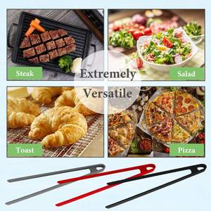 Food Grade <b>Silicone</b> Kitchen Tongs Trivet for Cooking Thickened Long Handle - Product Image 6