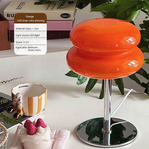 Minimaliste Hambourg Décoratif Sans Fil USB Art Verre Chapeau Lampe De Bureau Led Veilleuse De Chevet Lampe De Table Simple - Product Image 5