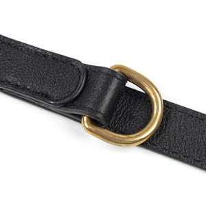 Arnés y Correa para Perro de Cuero Vegano Negro Pulido, Herrajes de Latón, Agarre Cómodo, Ajuste Ajustable para Perros Pequeños y Medianos, Ideal para Uso Diario - Product Image 4